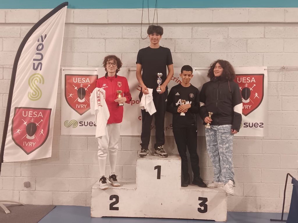 Le podium Garçon avec l'UESAI
Tom second